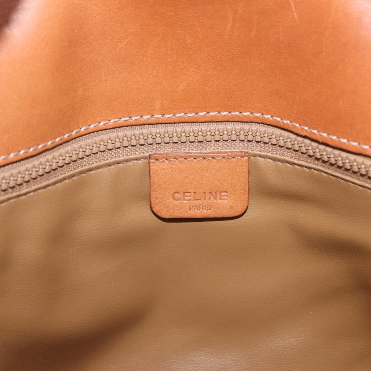 Celine Vintage Macadam Shoulder Bag Canvas, BROWN, CANVAS, Shoulder bag