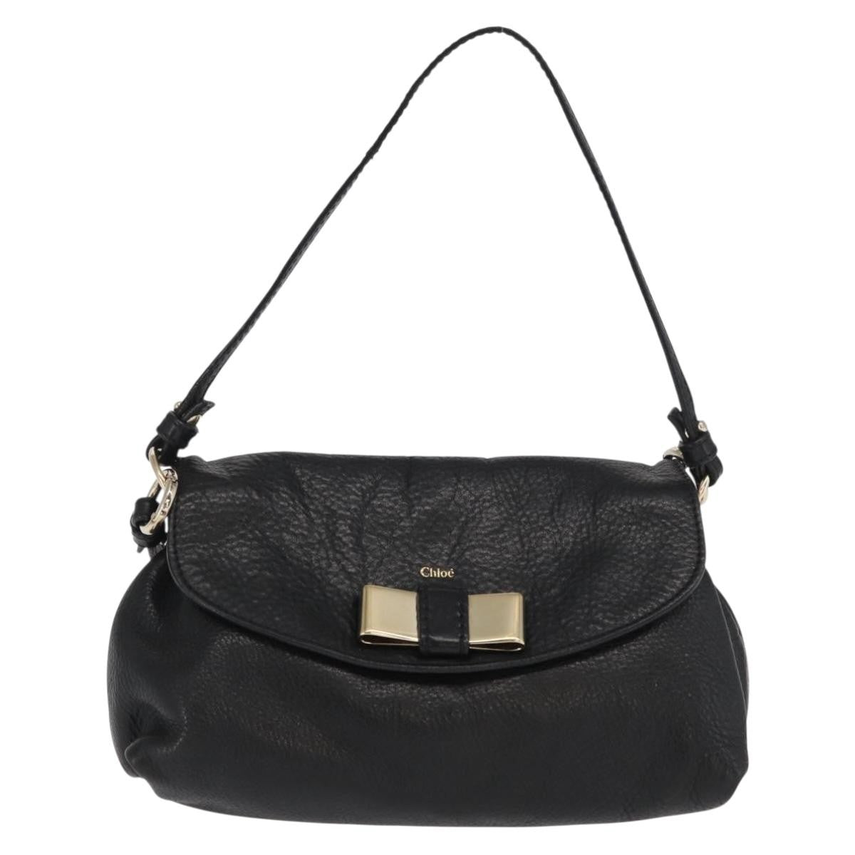 Chloe Lily Shoulder bag Leather, BLACK, LEATHER, Shoulder bag