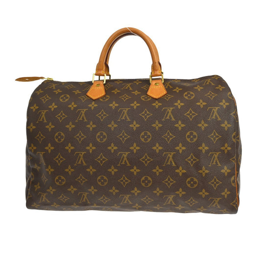 Louis Vuitton Speedy Handbag Monogram Canvas, Brown, Canvas, Handbag