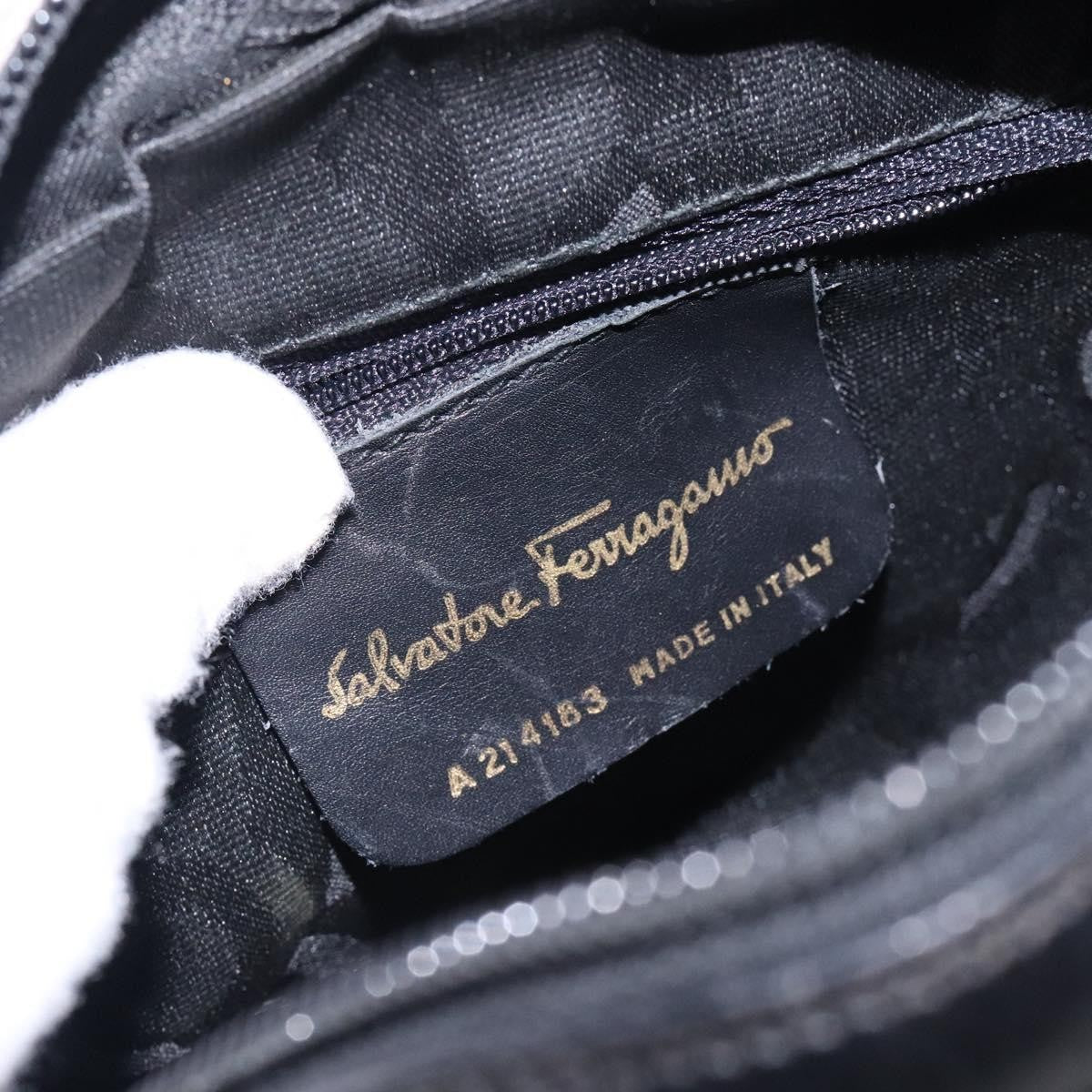 Salvatore Ferragamo Vala Shoulder Bag Leather, BLACK, LEATHER, Shoulder bag