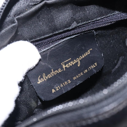 Salvatore Ferragamo Vala Shoulder Bag Leather, BLACK, LEATHER, Shoulder bag