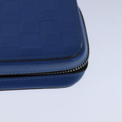 Louis Vuitton Organiser Atholl Leather, BLUE, LEATHER, Wallets