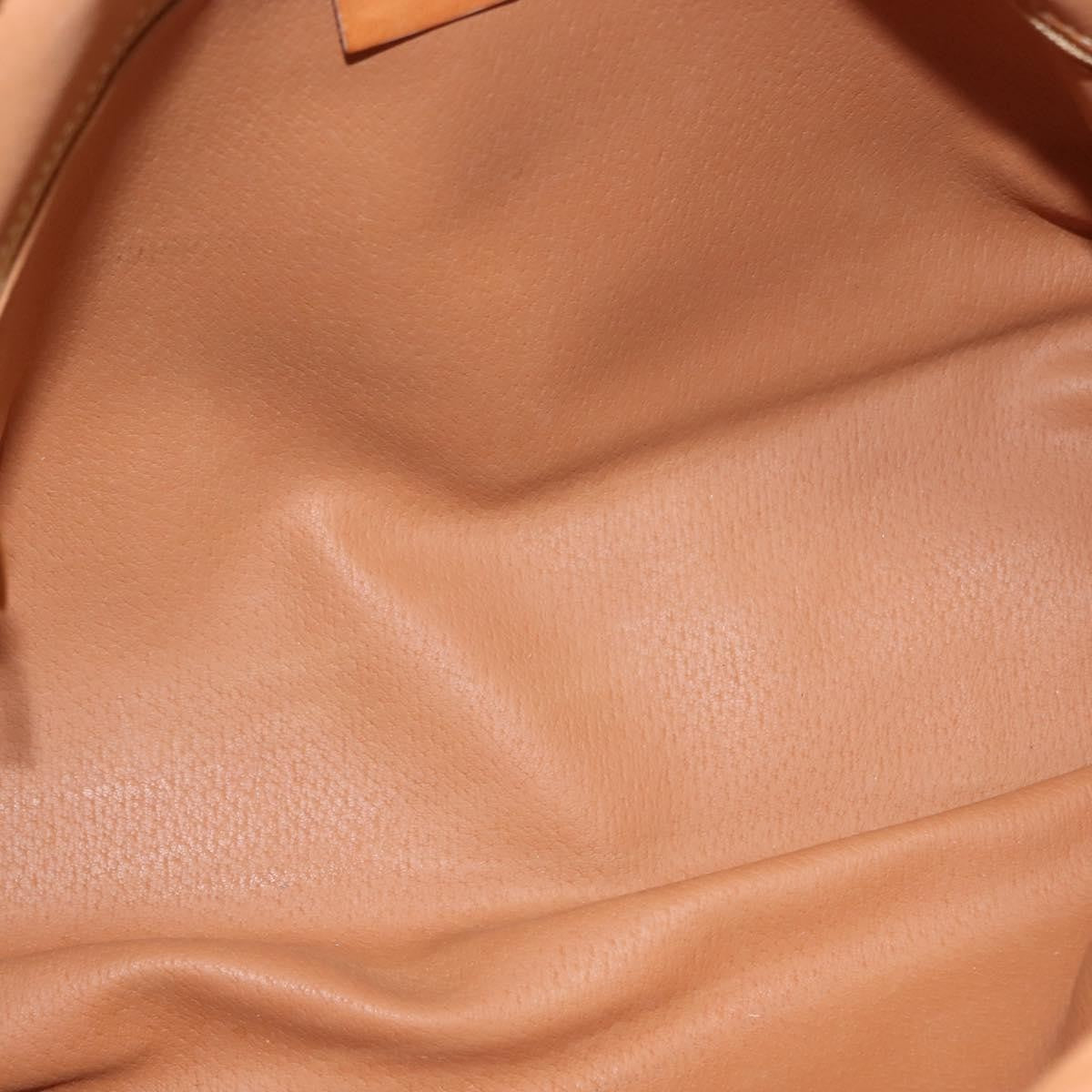 Celine Vintage Macadam Handbag Canvas and Leather, BROWN, CANVAS, Handbag