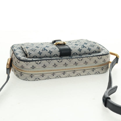 Louis Vuitton Juliette Crossbody Bag Mini Lin, BLUE, CANVAS, Shoulder bag