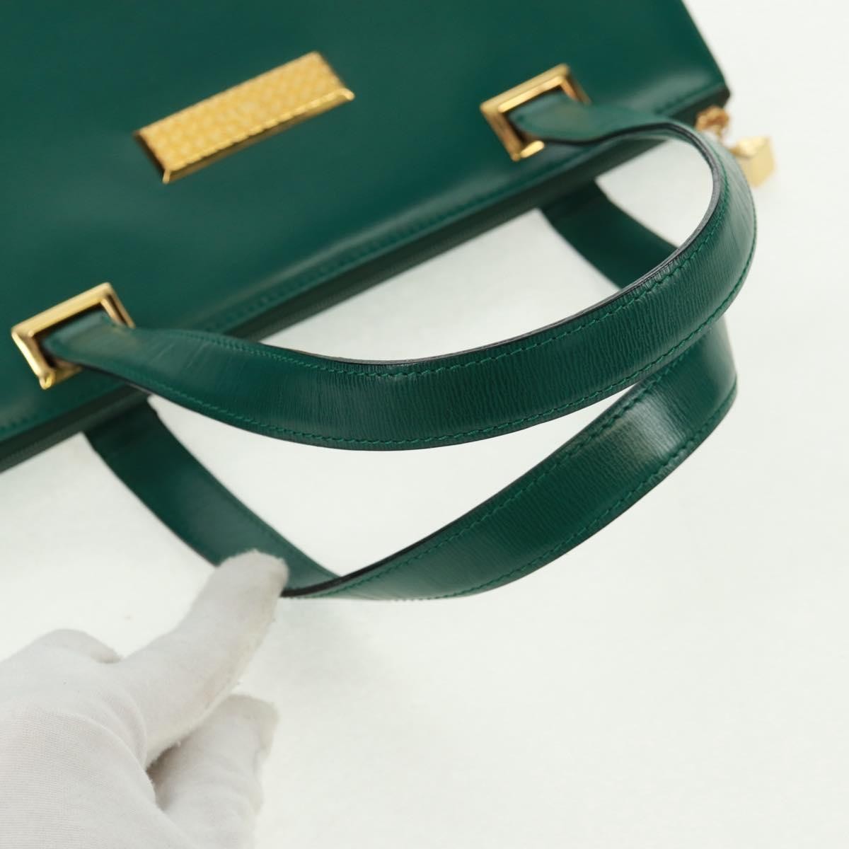 Christian Dior Vintage Handbag Leather, GREEN, LEATHER, Handbag