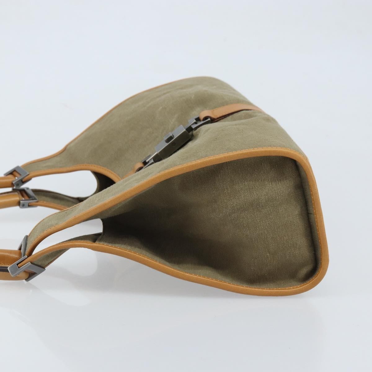 Gucci Vintage Jackie Handbag Canvas, Beige, Canvas, Handbag