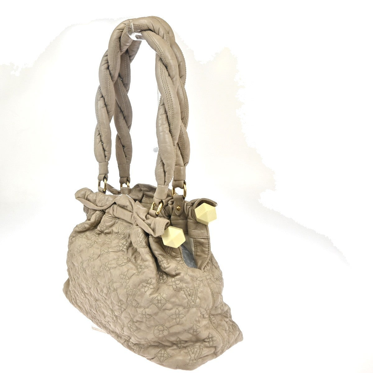 Louis Vuitton Olympe Stratus Handbag Limited Edition Monogram Lambskin, BEIGE, LEATHER, Shoulder bag