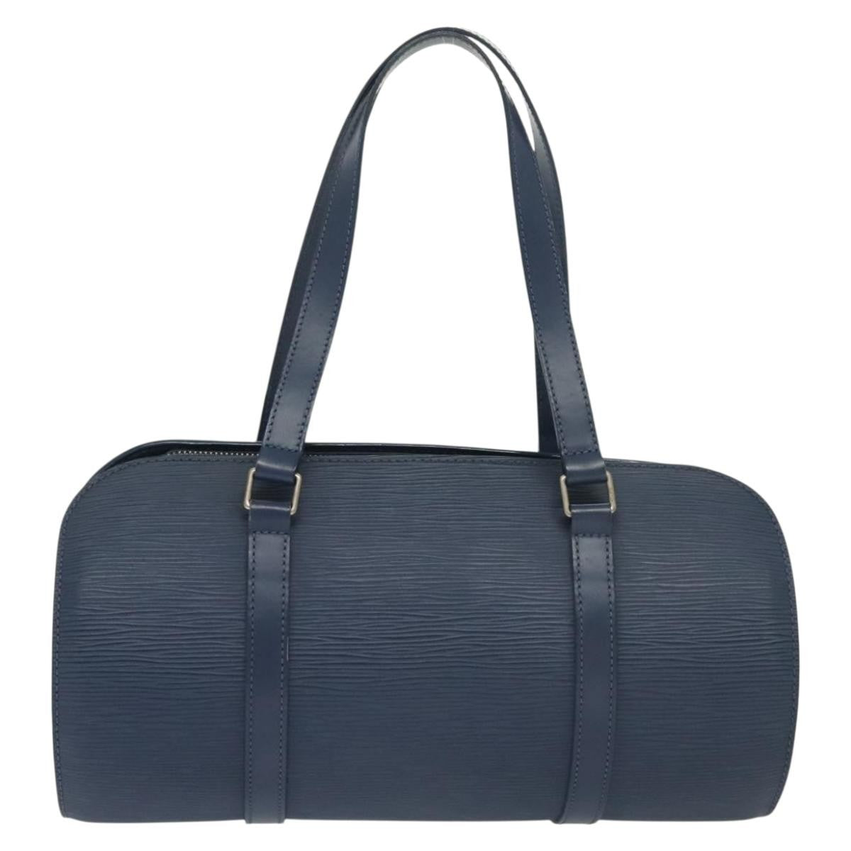 Louis Vuitton Soufflot Handbag Epi Leather, BLUE, LEATHER, Shoulder bag