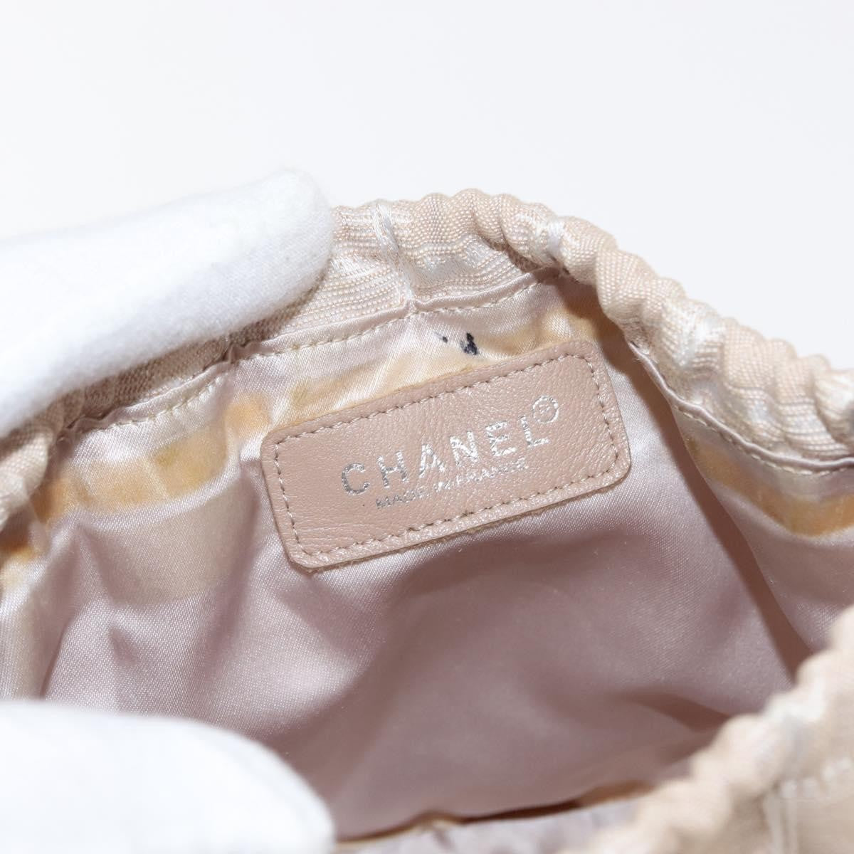 Chanel Travel line pouch Nylon, BEIGE, NYLON, Clutche & pouche