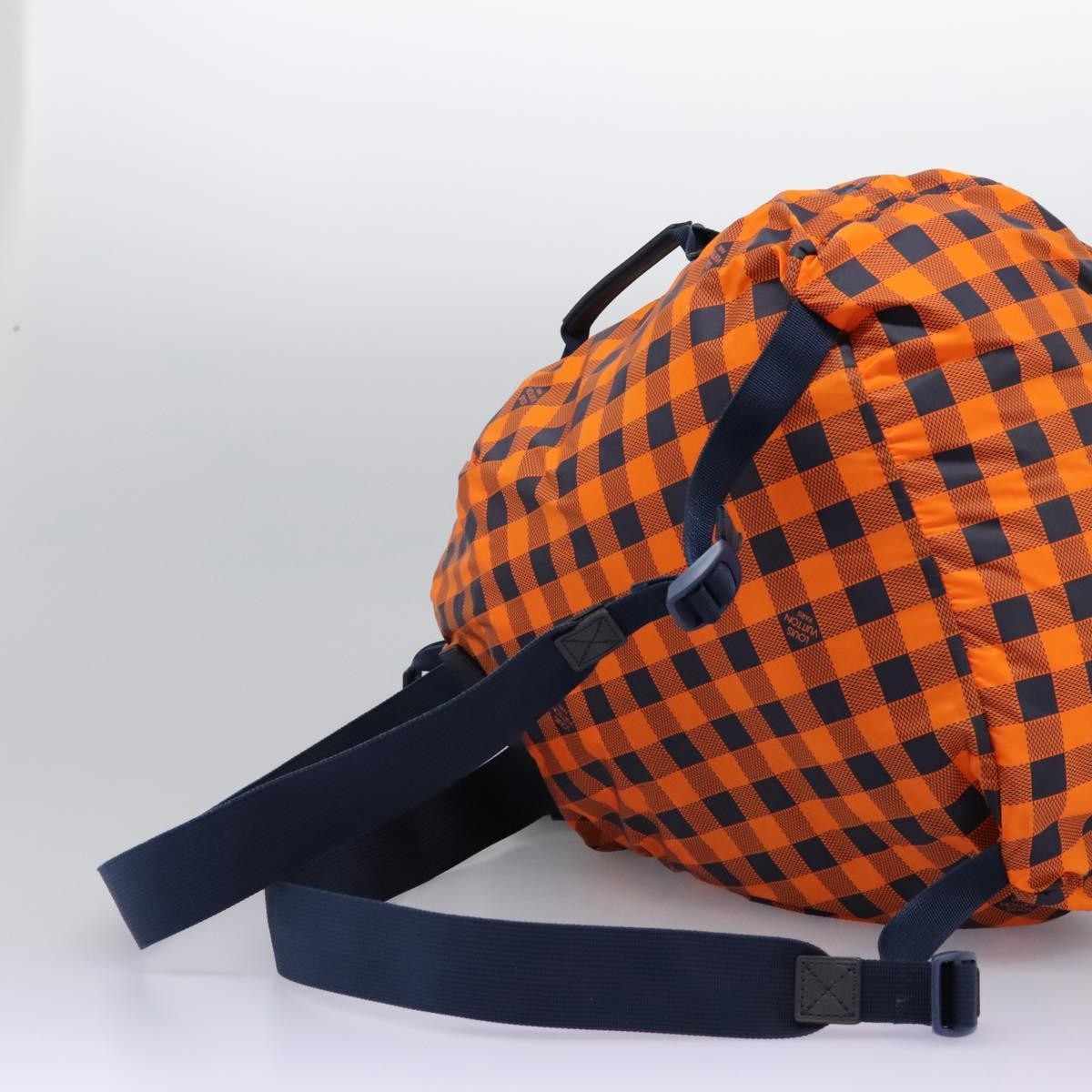 Louis Vuitton Aventure Backpack Damier Nylon, Orange, Nylon, Backpack