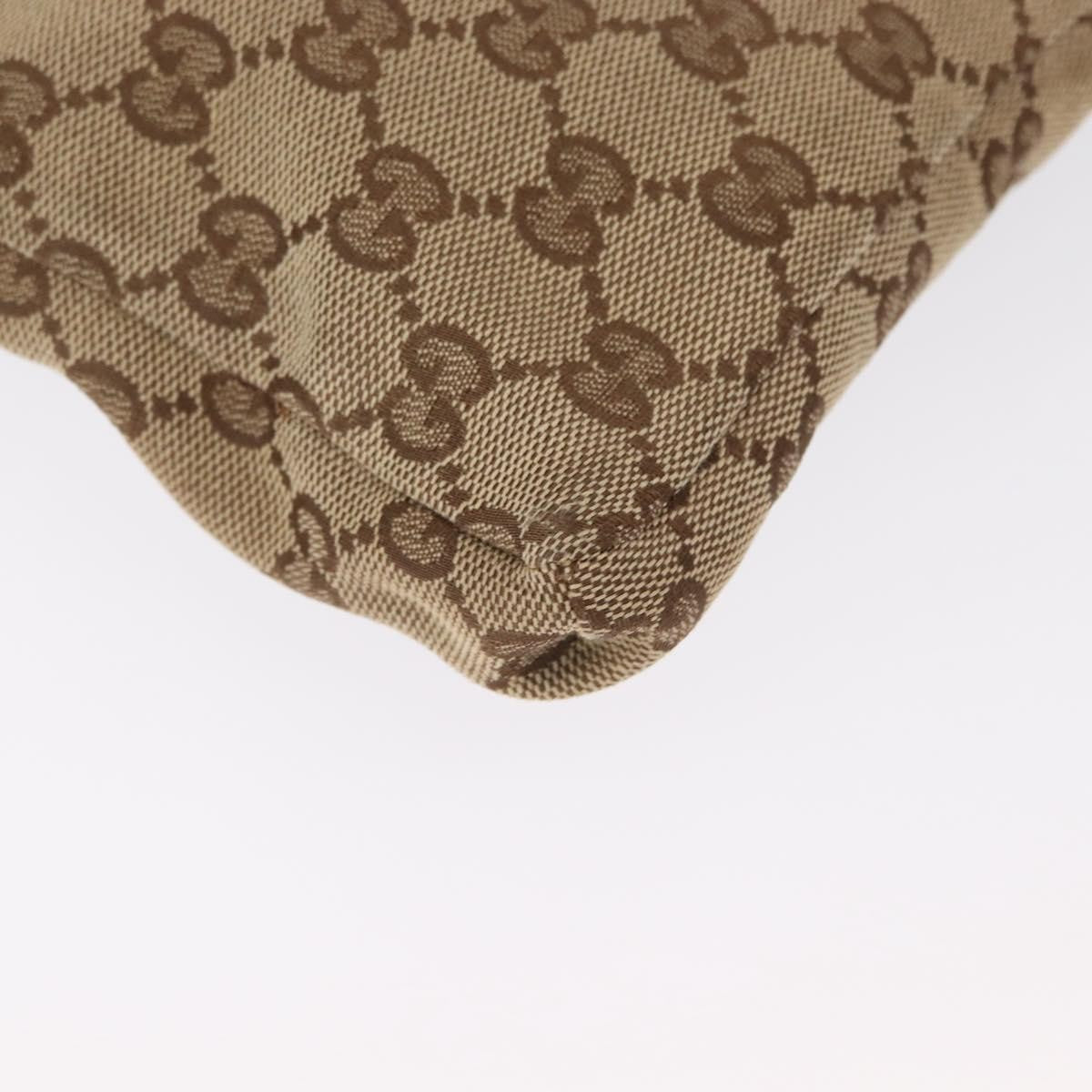 Gucci Vintage Double Belt Bag GG Canvas with Leather, BEIGE, CANVAS, Clutche & pouche