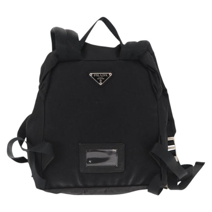 Prada Single Buckle Pocket Backpack Tessuto, BLACK, NYLON, Backpack