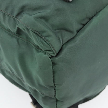 Prada Double Front Pocket Backpack Tessuto, Green, Nylon, Backpack