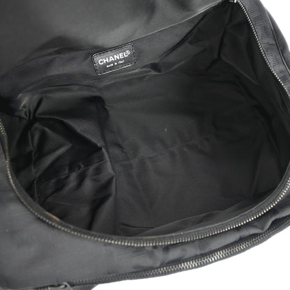 Chanel Travel Line Barrel Bag Nylon, BLACK, NYLON, Handbag