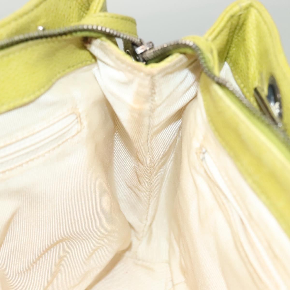 Chanel Vintage Front Pocket Shoulder Bag Quilted Caviar, GREEN, LEATHER, Shoulder bag