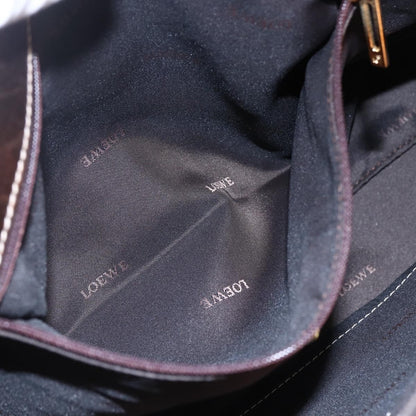 Loewe Vintage Anagram Tote Leather, METALLIC, LEATHER, Tote bag