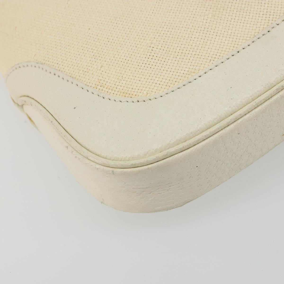 Gucci Vintage Jackie Shoulder Bag Canvas and Leather, Beige, Canvas, Handbag