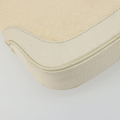 Gucci Vintage Jackie Shoulder Bag Canvas and Leather, Beige, Canvas, Handbag