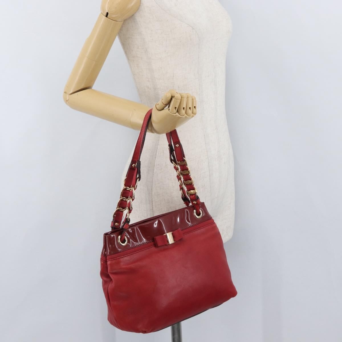 Salvatore Ferragamo Vala tote Leather, RED, LEATHER, Tote bag