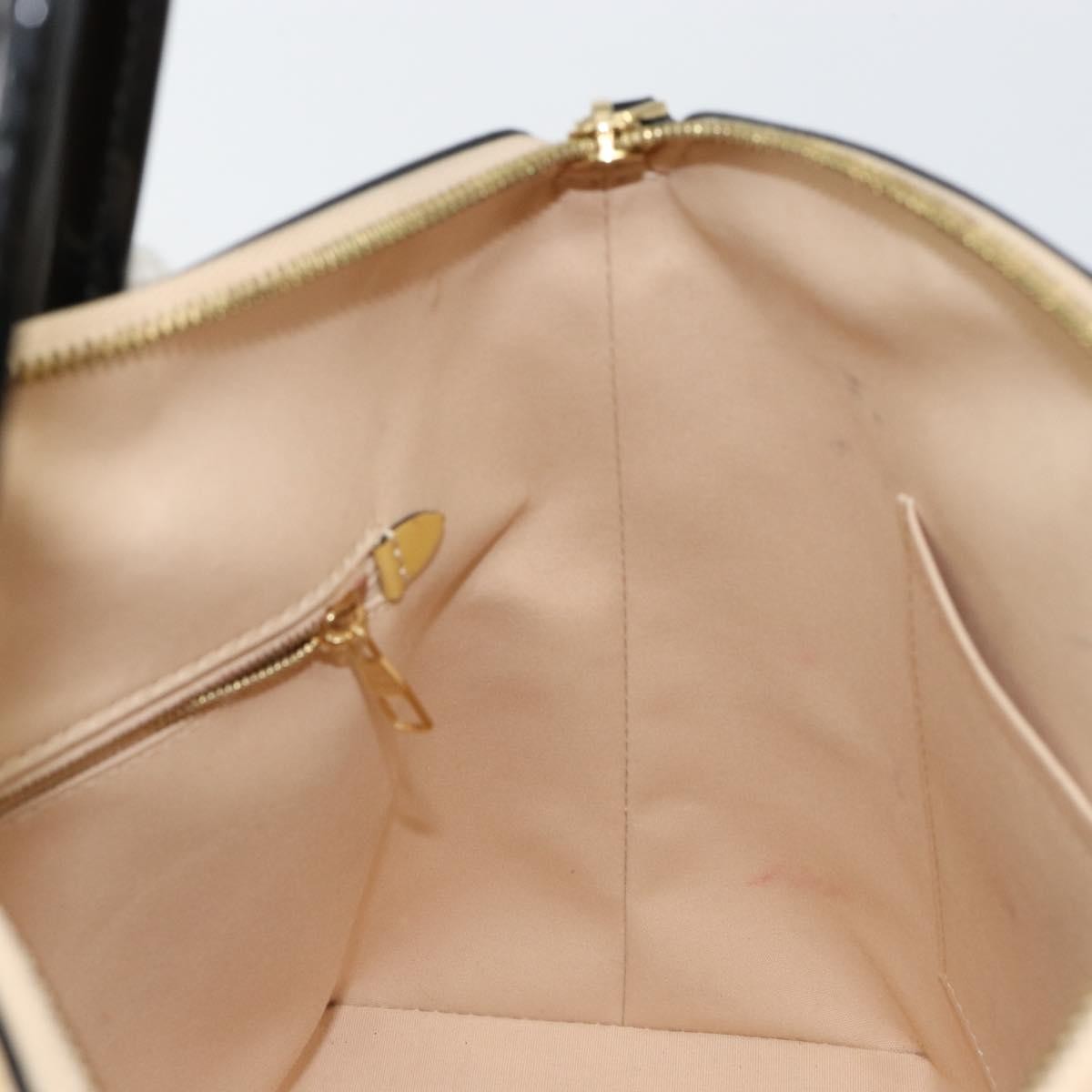 Louis Vuitton Lockit Handbag Monogram Vernis, BEIGE, PATENT_LEATHER, Tote bag