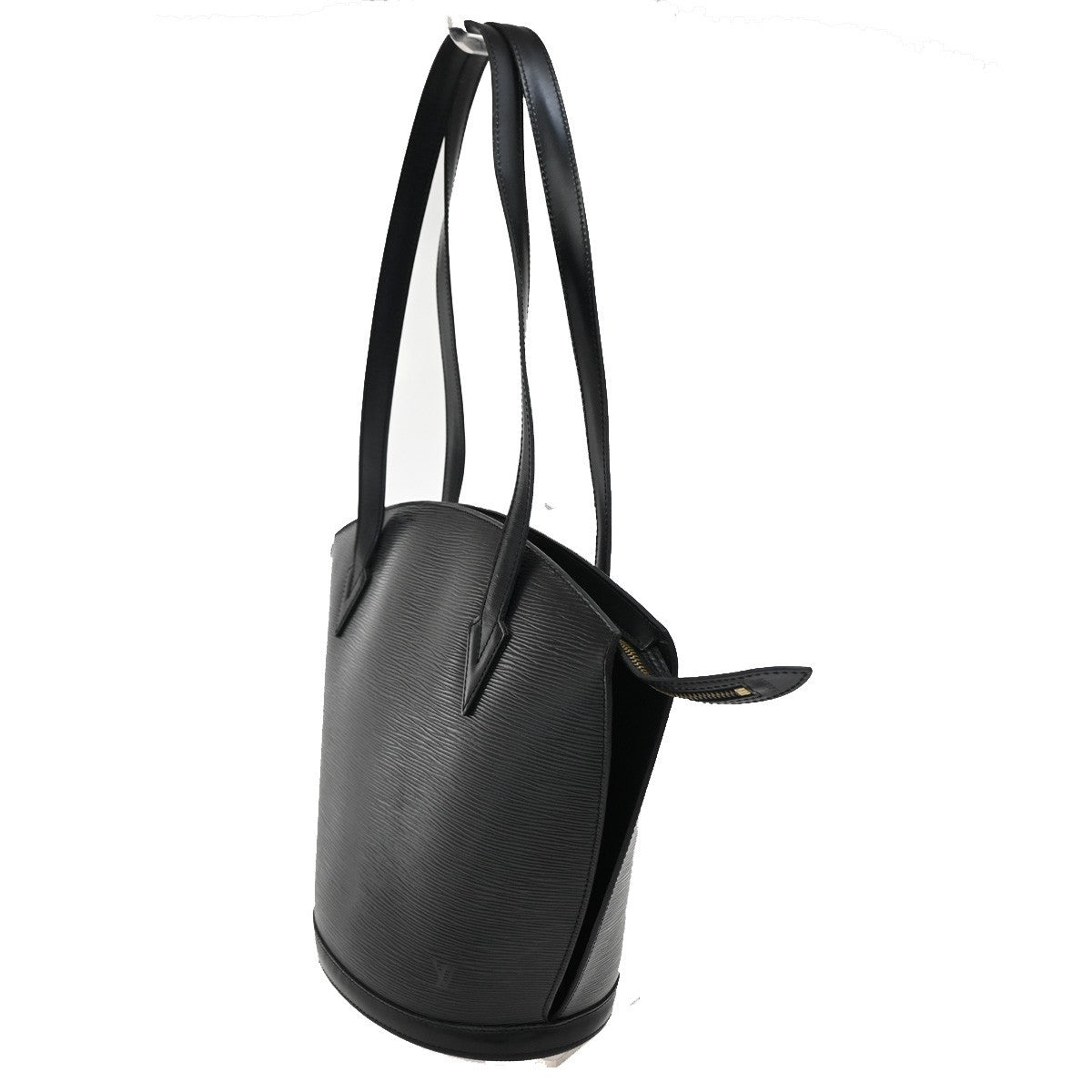 Louis Vuitton Saint Jacques Handbag Epi Leather, BLACK, LEATHER, Shoulder bag