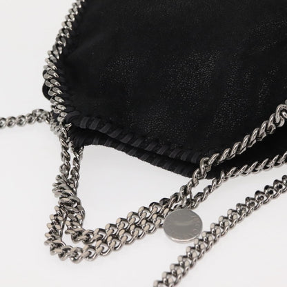 Stella McCartney Falabella Fold Over Bag Shaggy Deer, BLACK, SUEDE, Handbag