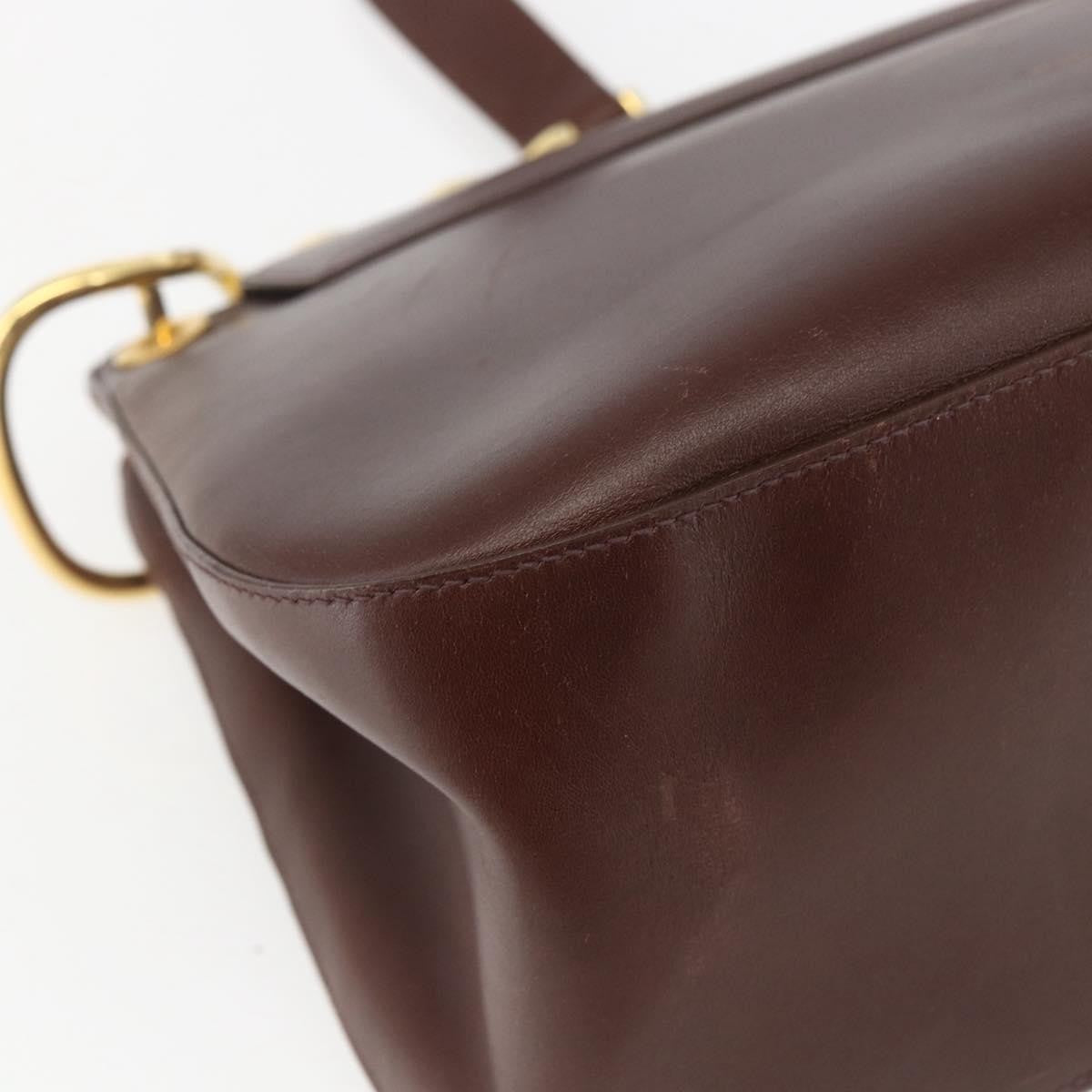 Prada Vintage Shoulder Bag Leather, BROWN, LEATHER, Shoulder bag