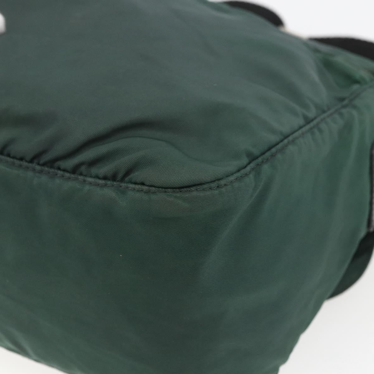 Prada Double Buckle Flap Messenger Bag Tessuto, GREEN, NYLON, Shoulder bag