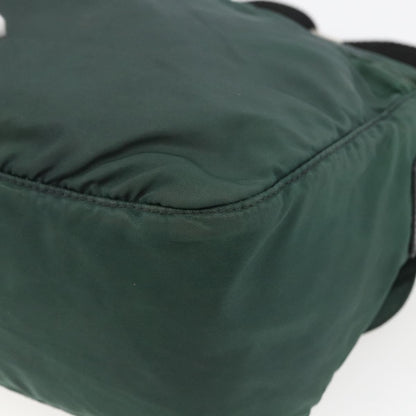 Prada Double Buckle Flap Messenger Bag Tessuto, GREEN, NYLON, Shoulder bag