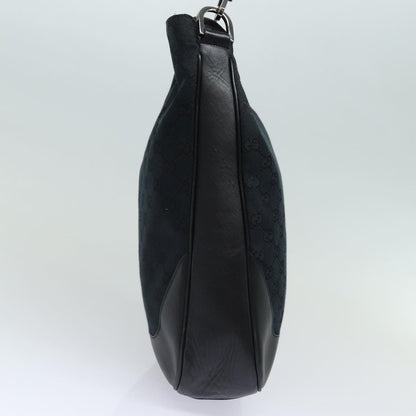 Gucci Bamboo Shoulder Bag GG Canvas, Black, Canvas, Shoulder Bag