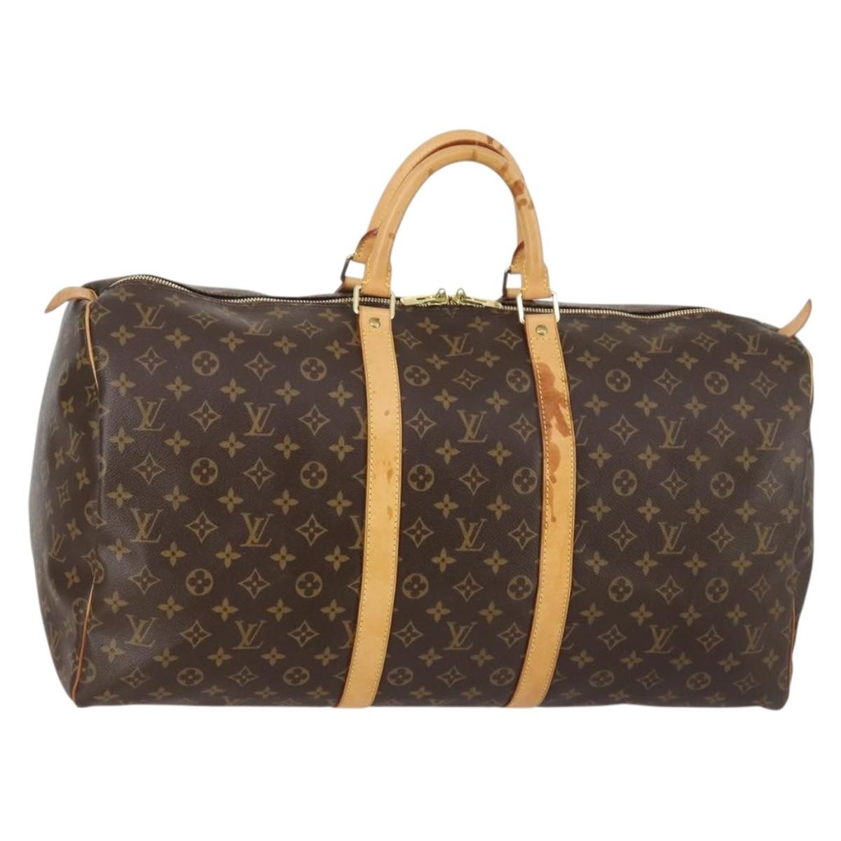 Louis Vuitton Keepall Bag Monogram Canvas, Brown, Canvas, Travel Bag