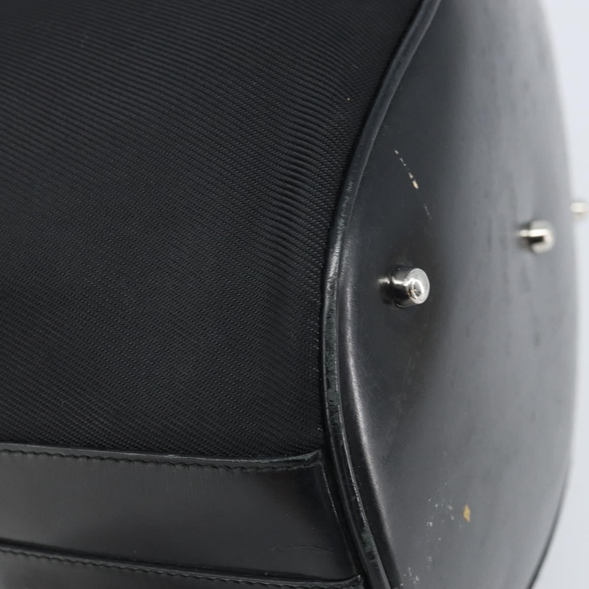 Gucci Vintage Bamboo Bucket Bag Nylon and Leather, Black, Nylon, Handbag