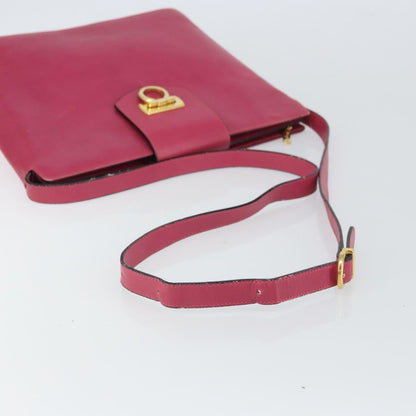 Salvatore Ferragamo Gancini Shoulder Bag Leather, PINK, LEATHER, Shoulder bag
