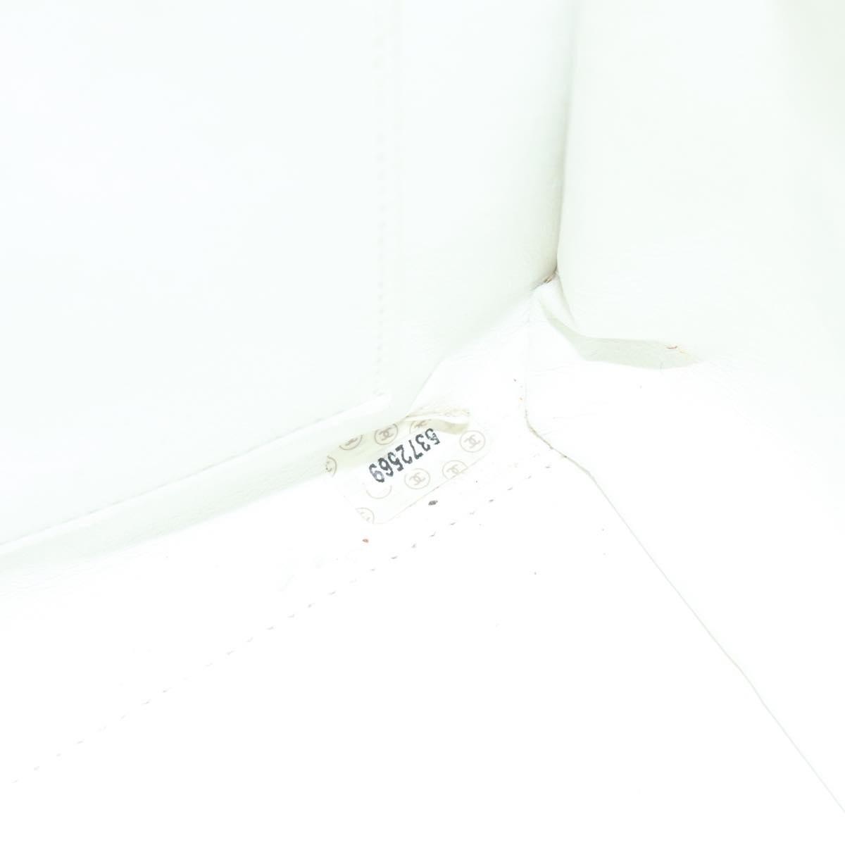 Chanel Vintage CC Lock Tote Caviar, WHITE, LEATHER, Shoulder bag