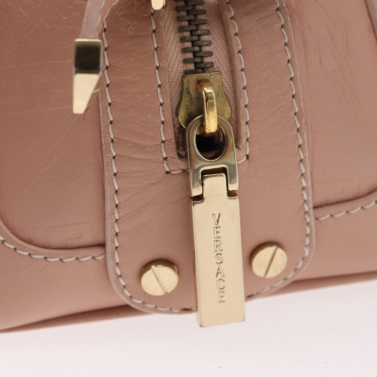 Versace Vintage Medusa Belt Bag Leather, PINK, LEATHER, Handbag