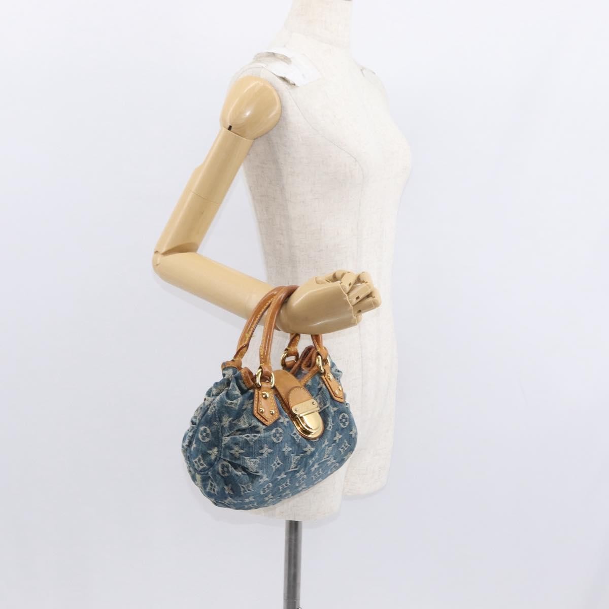 Louis Vuitton Pleaty Handbag Denim, BLUE, DENIM_JEANS, Handbag