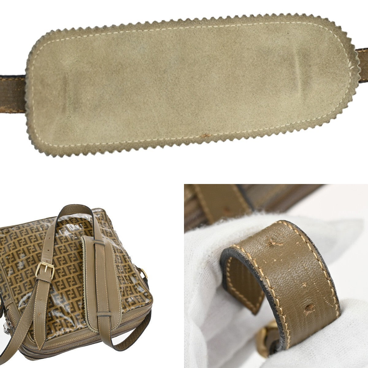 Fendi Camera Case Pattern Zucca, BROWN, CANVAS, Shoulder bag