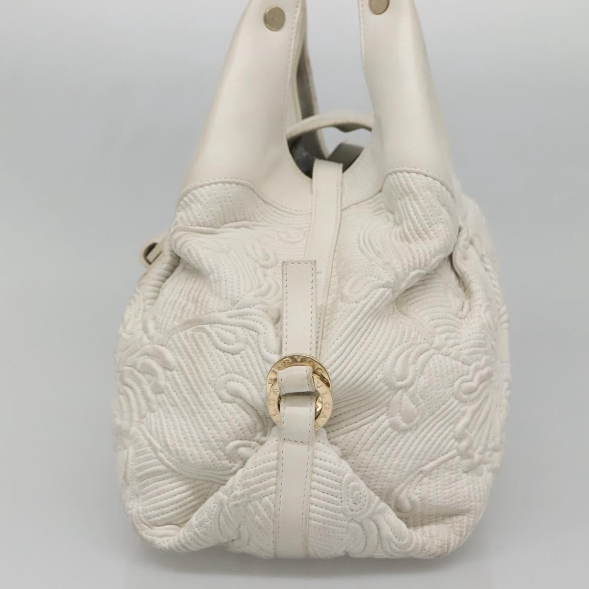 Bvlgari Chandra Hobo Leather, White, Leather, Handbag