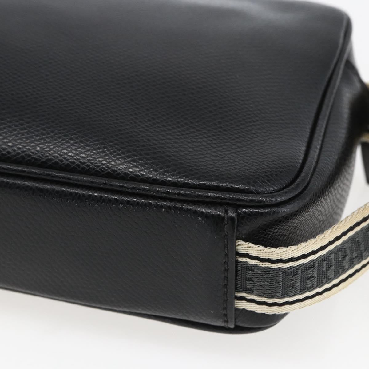 Salvatore Ferragamo Vintage clutch Bag Leather, BLACK, LEATHER, Clutche & pouche