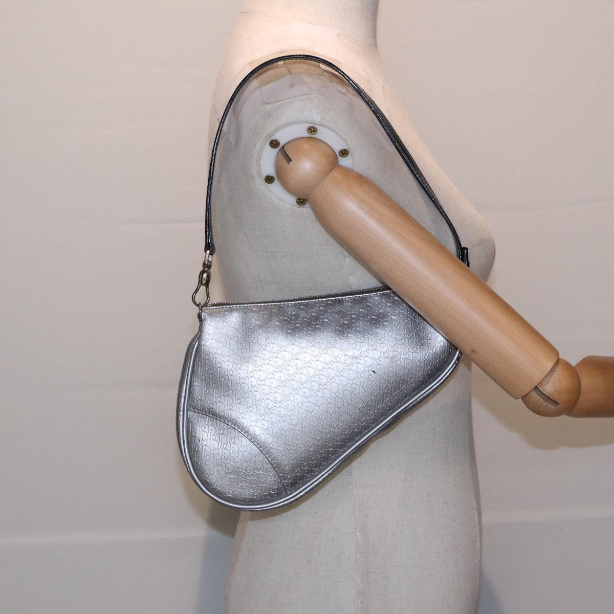 Christian Dior Lady Dior Boston Bag Cannage Canvas, SILVER, CANVAS, Handbag