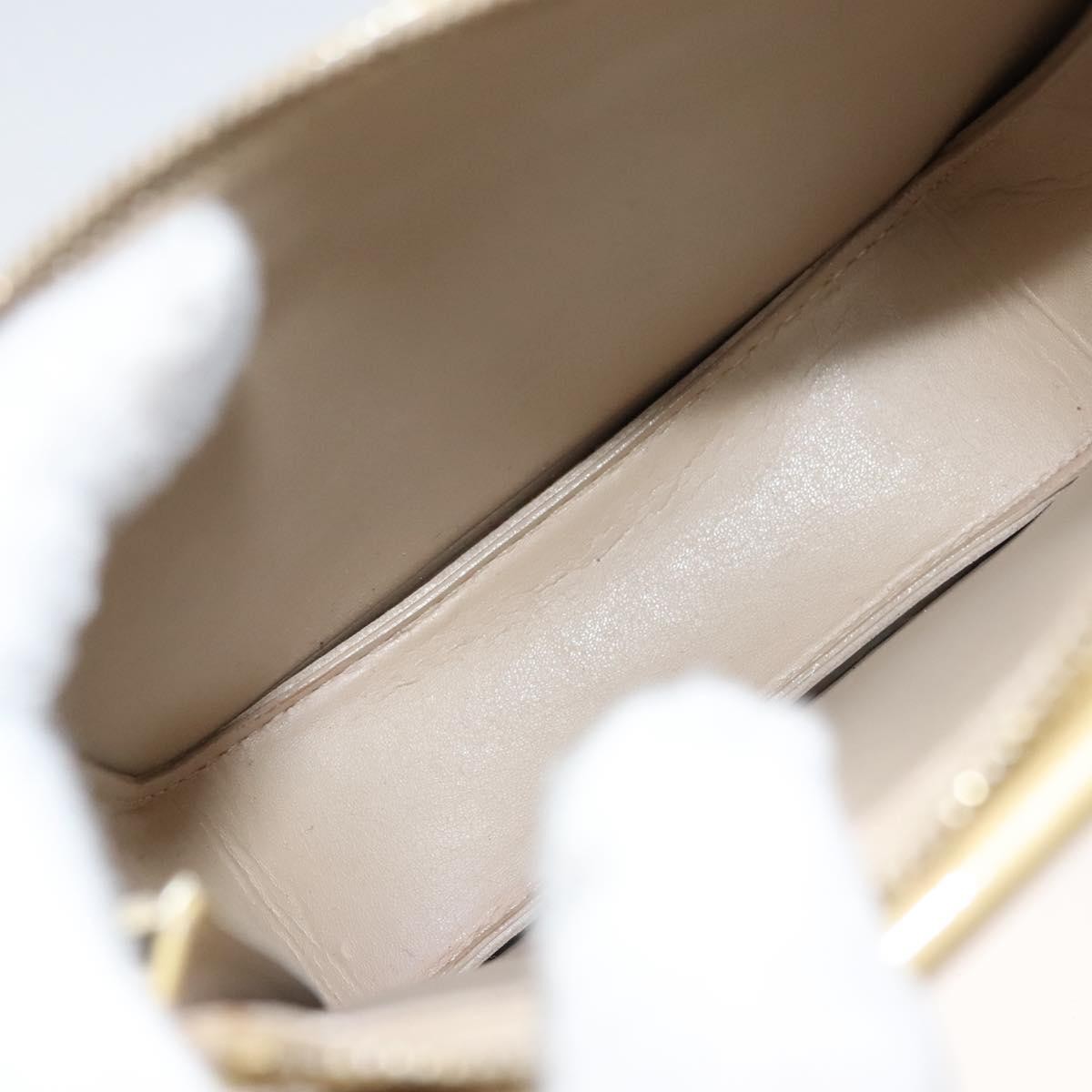 Louis Vuitton Mott Handbag Monogram Vernis, Beige, Patent Leather, Clutch