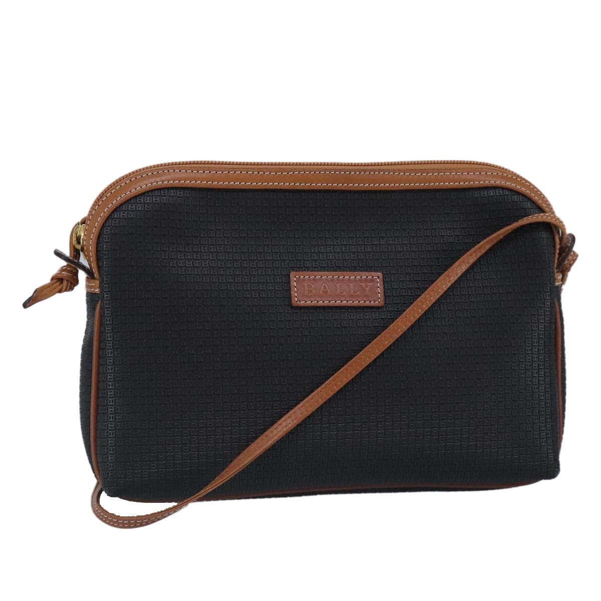 Bally Vintage Shoulder Bag Leather, BLACK, LEATHER, Shoulder bag
