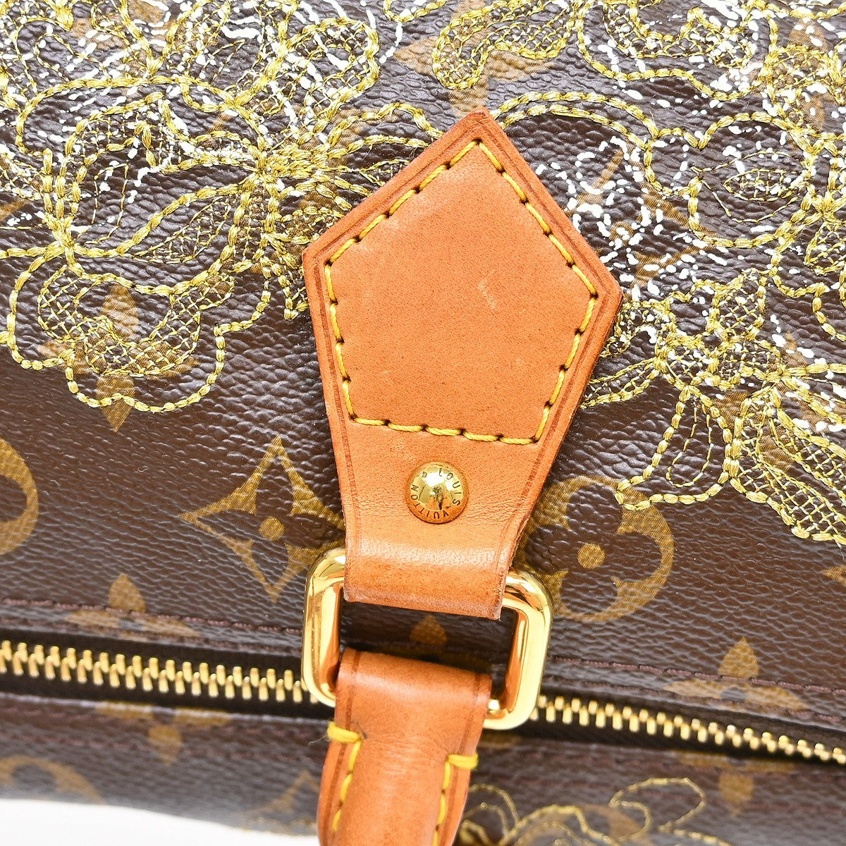 Louis Vuitton Speedy Handbag Limited Edition Monogram Dentelle, Brown, Canvas, Handbag