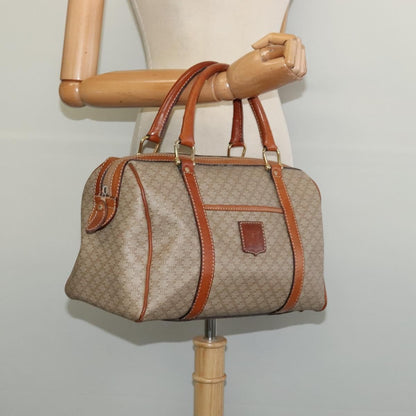 Celine Macadam Handbag Macadam with leather, BEIGE, CANVAS, Handbag