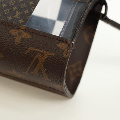 Louis Vuitton Standing Pouch Monogram Chess Coated Canvas and PVC, Brown, Canvas, Clutch