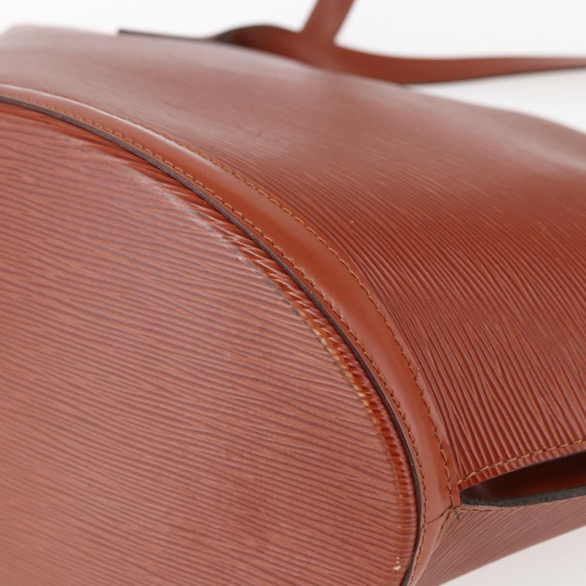 Louis Vuitton Saint Jacques Handbag Epi Leather, BROWN, LEATHER, Shoulder bag
