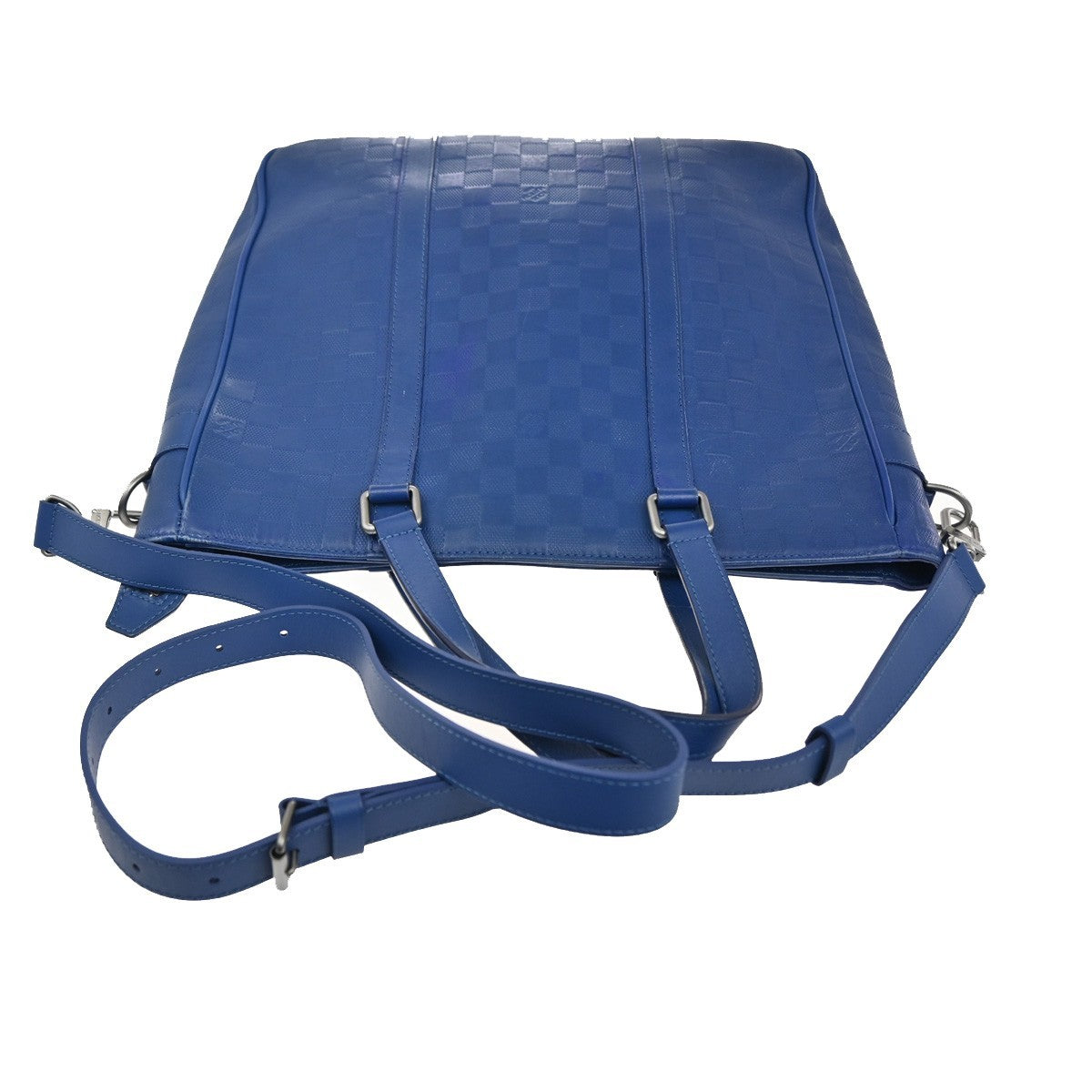 Louis Vuitton Tadao Handbag Damier Infini Leather, BLUE, LEATHER, Tote bag