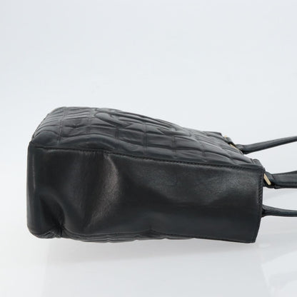 Chanel Chocolate Bar CC Tote Quilted Leather, BLACK, LEATHER, Tote bag