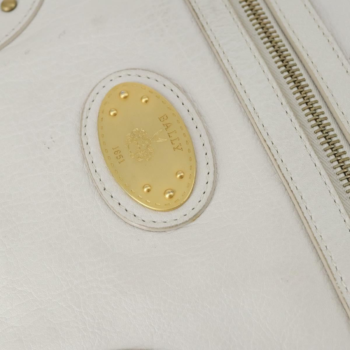 Bally Vintage Shoulder Bag Leather, White, Leather, Shoulder Bag