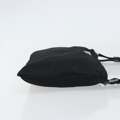 Prada Flat Messenger Bag Tessuto, BLACK, NYLON, Shoulder bag